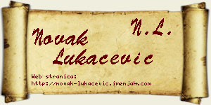 Novak Lukačević vizit kartica